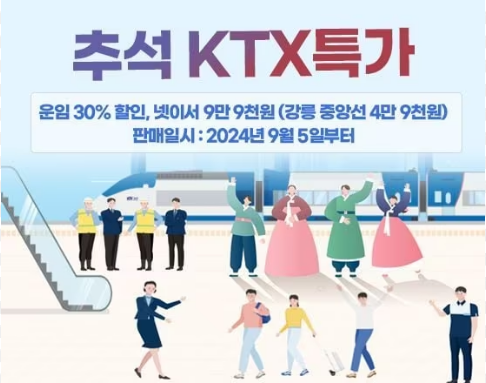 2024 추석 KTX 기차표 예매 일정과 방법 총정리