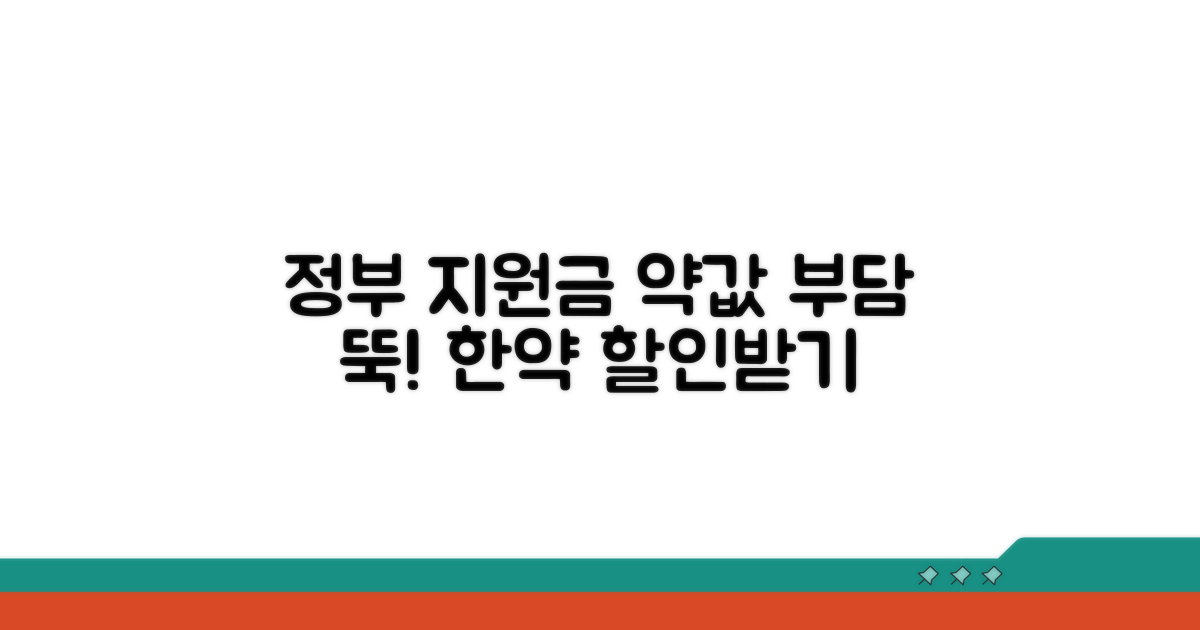 정부 지원금으로 한약 부담 줄이기