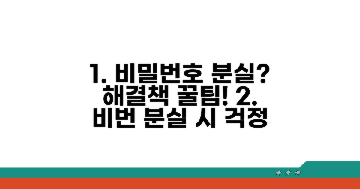 비밀번호 분실 시 대처법과 꿀팁