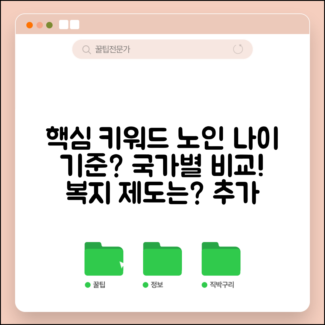 노인 연령 기준 국가별 비교 | 한국 vs 해외 노인복지제도 차이점