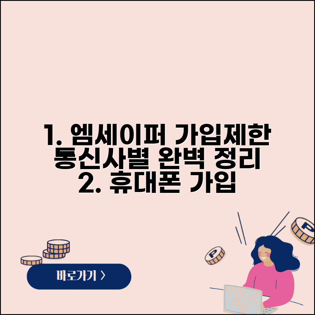 엠세이퍼 휴대폰 가입제한 서비스 총정리 | 통신사별 적용 범위