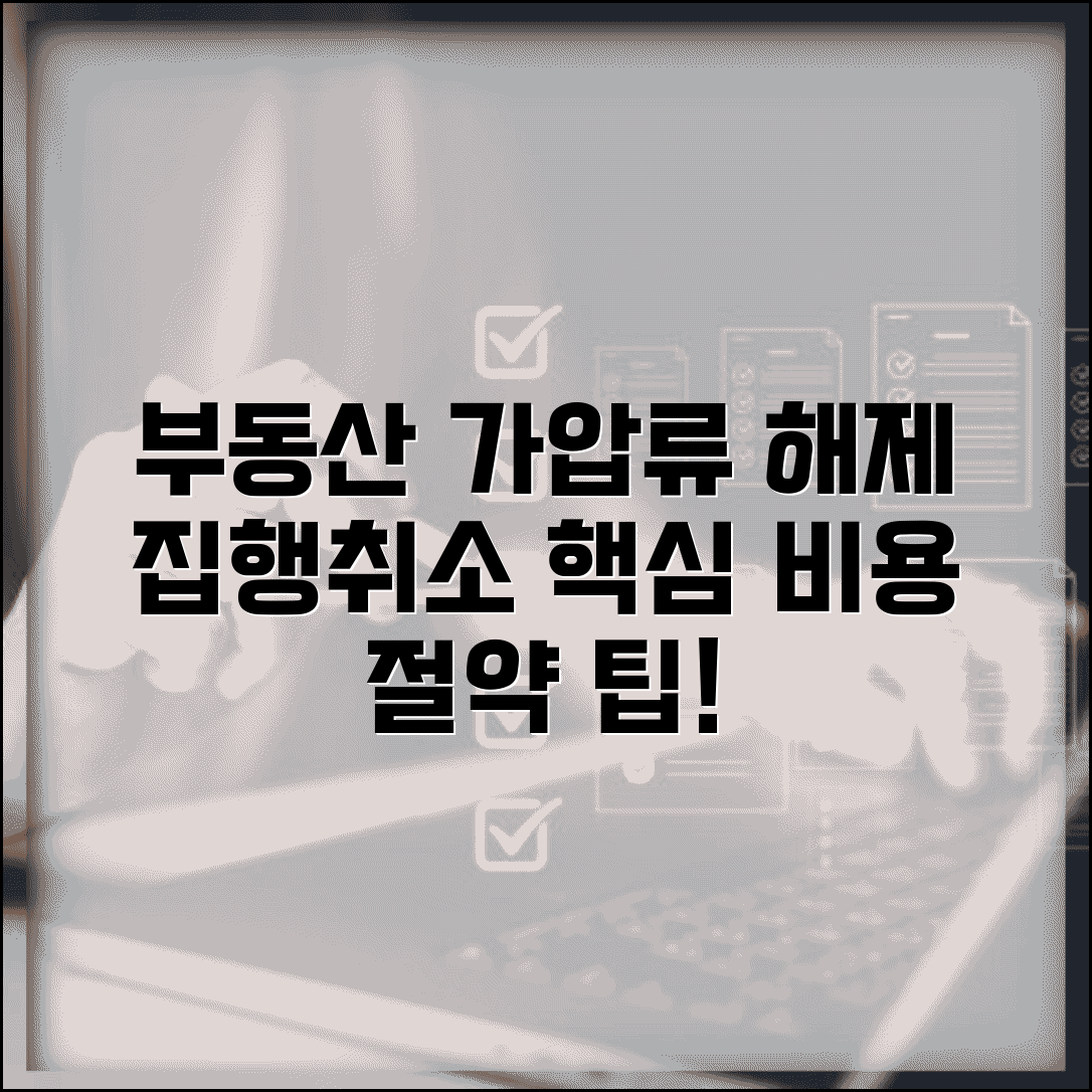 부동산 가압류 해제신청서 | 부동산가압류 집행취소 신청 인지 송달료