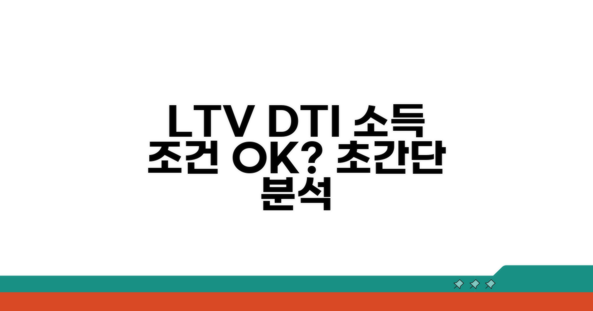 LTV DTI 소득 조건 완전 분석