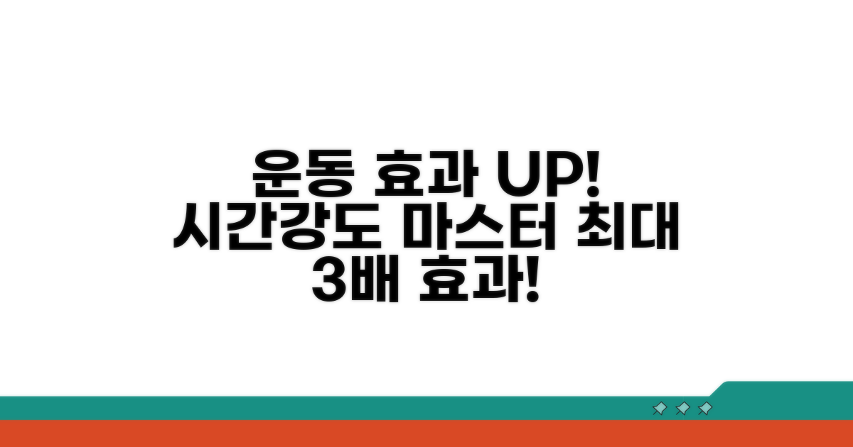 운동 효과 높이는 시간 및 강도 조절