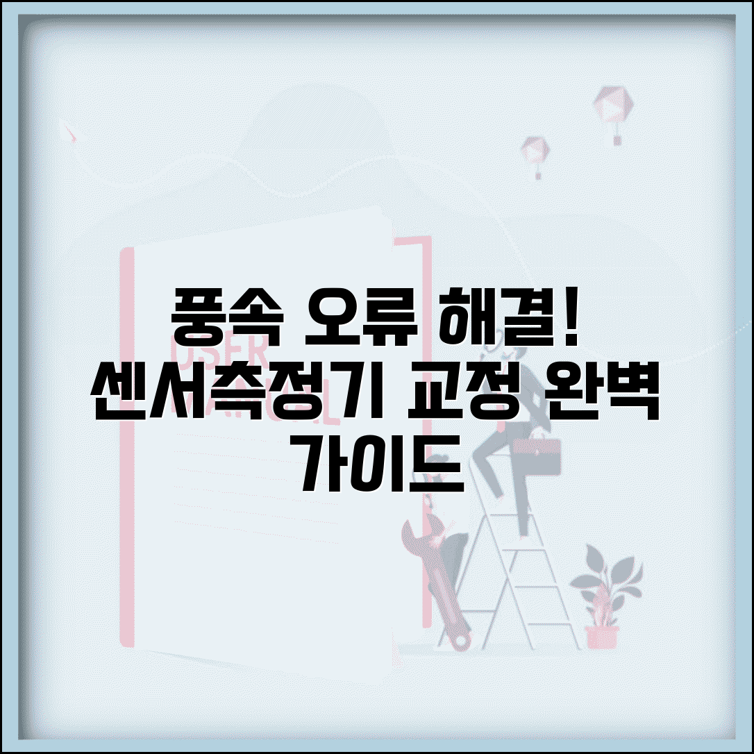 풍속계 센서 오류 해결 | 풍속 측정기 교정 방법