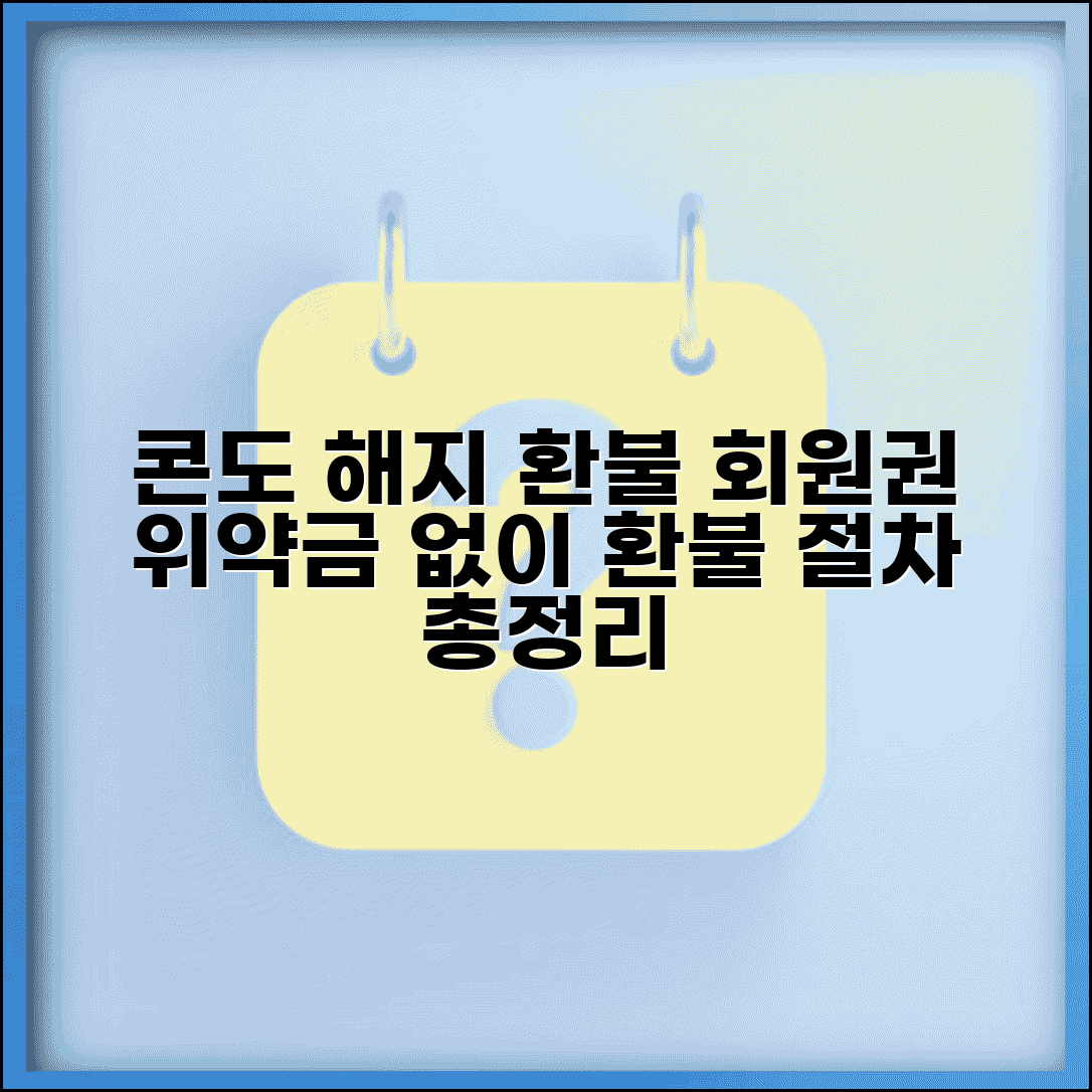 콘도 회원권 해지 환불 | 콘도미니엄 회원권 해약시 환불 절차와 기간
