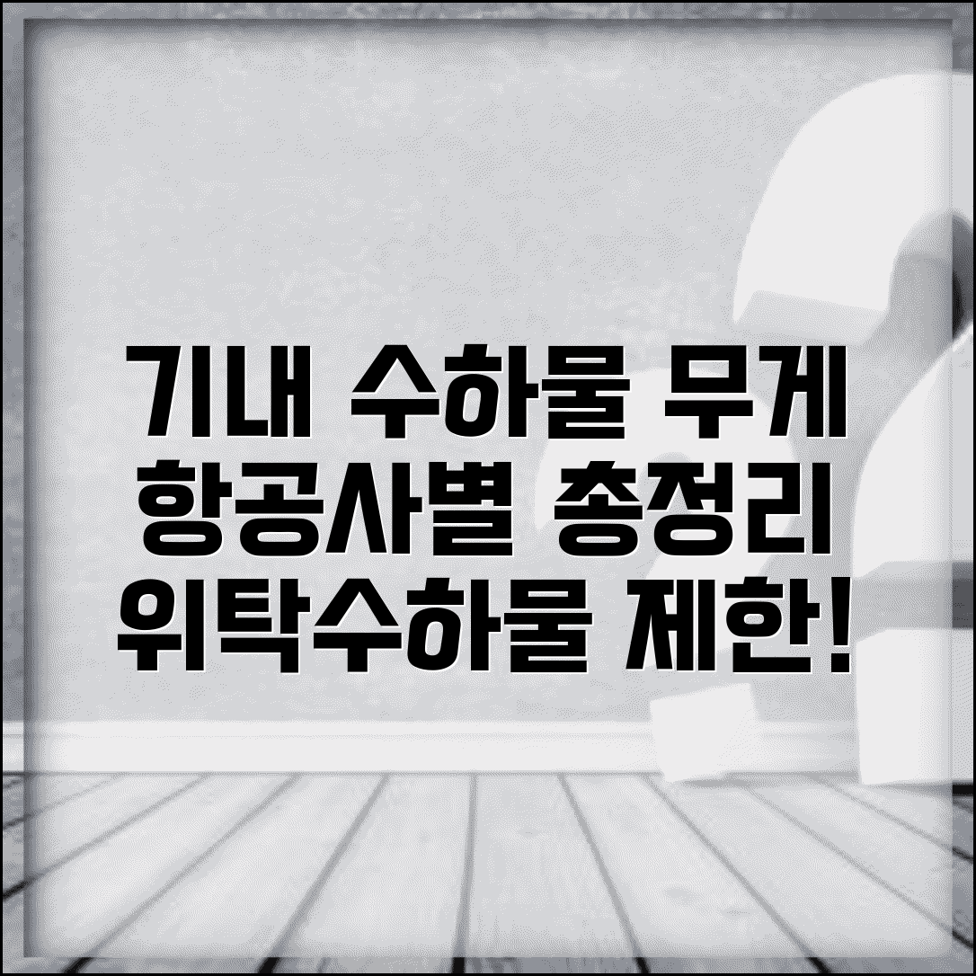 기내 수하물 몇 kg까지 가능한지 | 항공사별 위탁수하물 무게 제한
