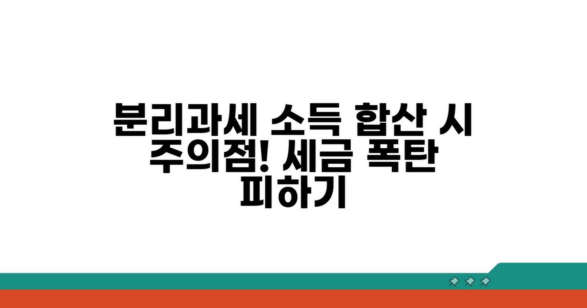분리과세 소득, 합산하면 어떻게 되나요?