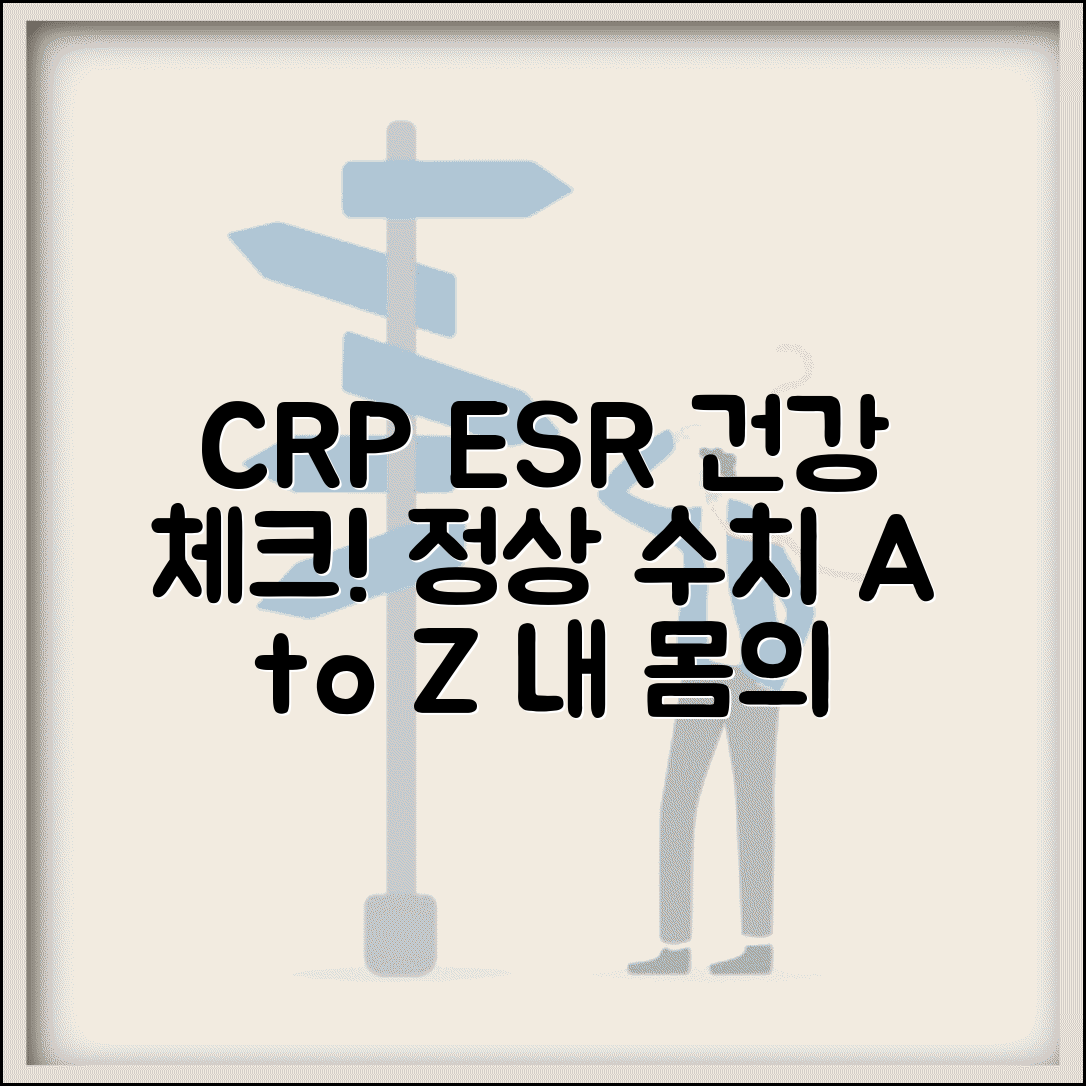 염증 수치 CRP ESR 정상범위 건강 지표표