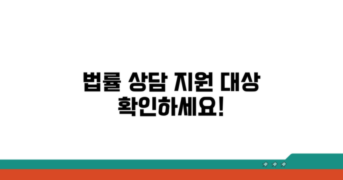 법률 상담 지원 대상과 조건