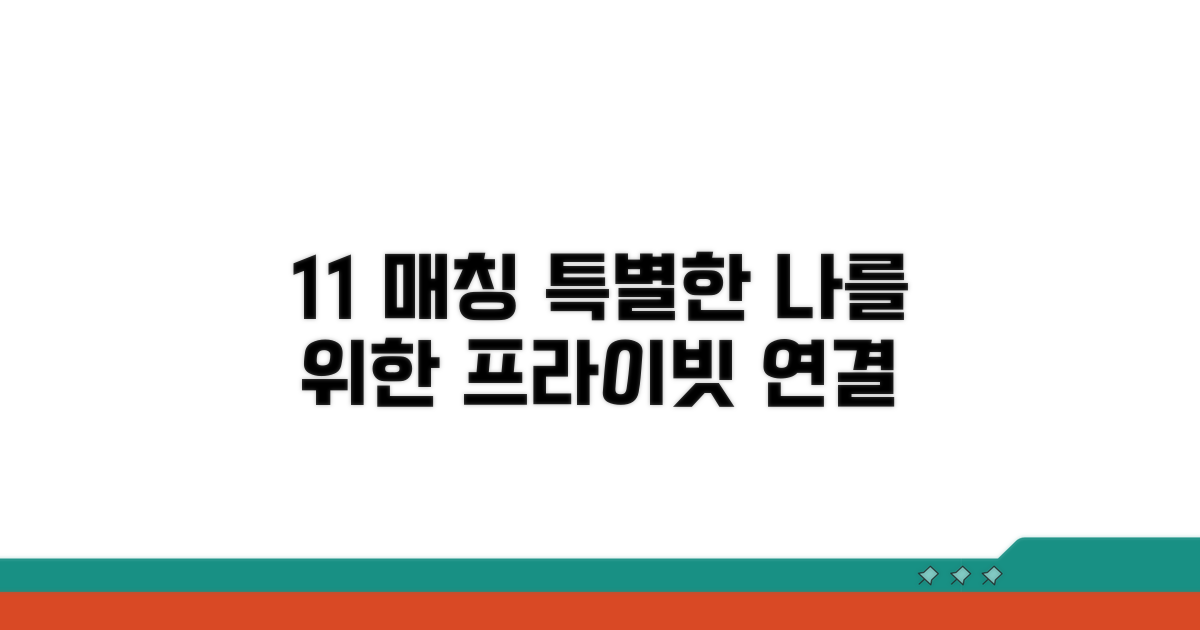나만을 위한 1:1 매칭 과정