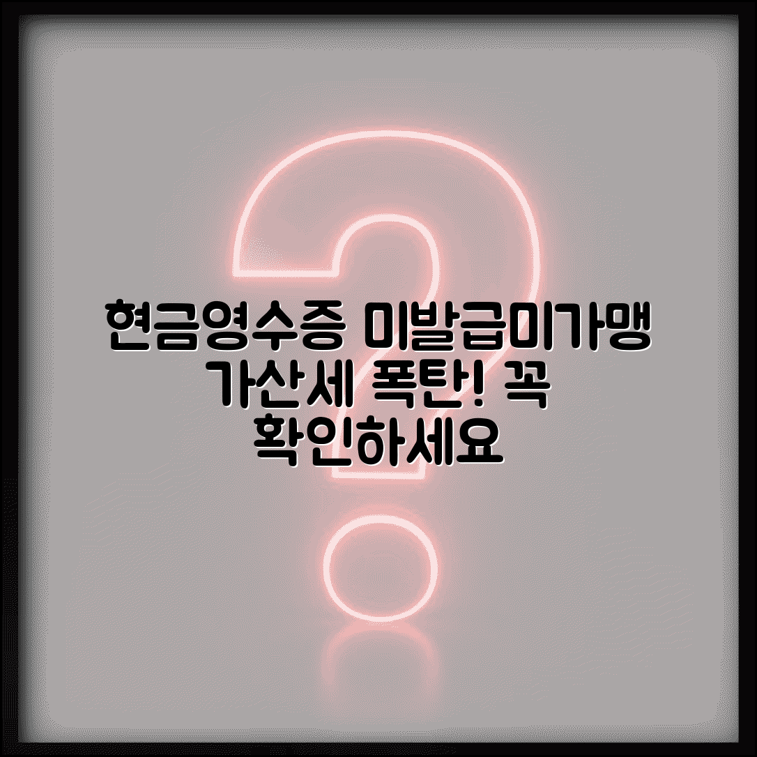 현금영수증 미발급 가산세 | 현금영수증 미가맹 가산세