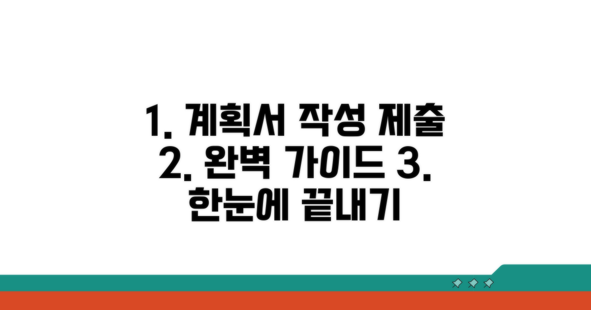 계획서 작성 및 제출 절차