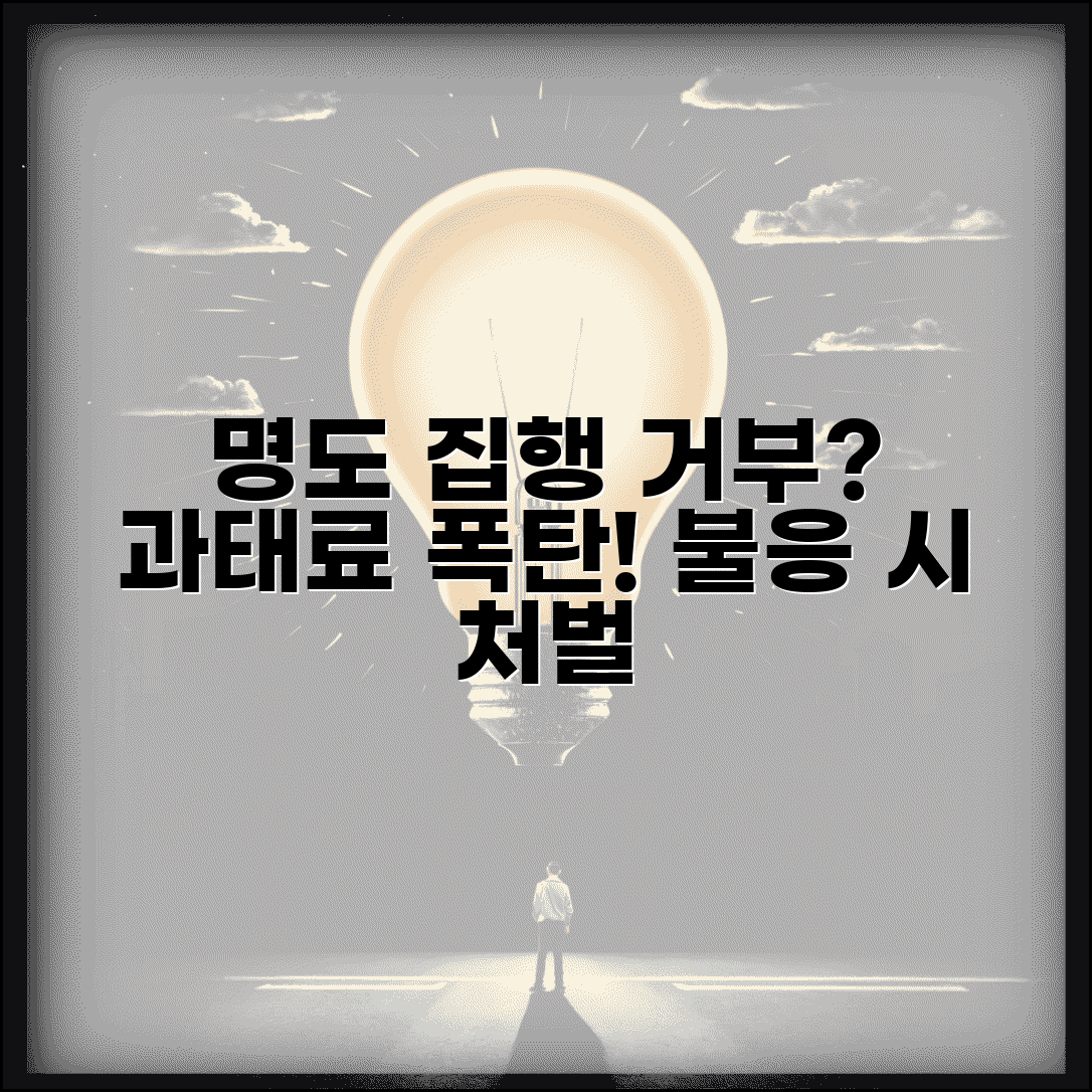 명도 집행 거부 시 과태료 | 명도 집행 불응 처벌