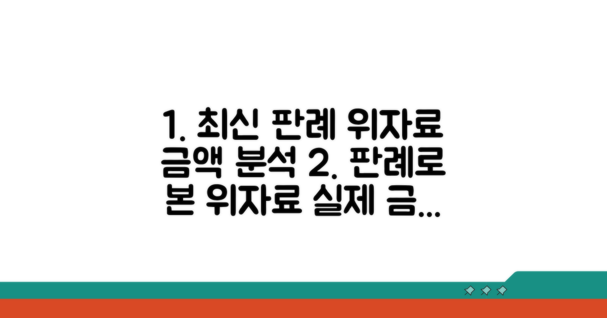 최신 판례 기반 위자료 금액 분석
