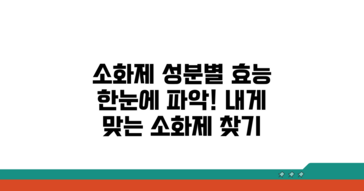 소화제 성분별 효능 한눈에