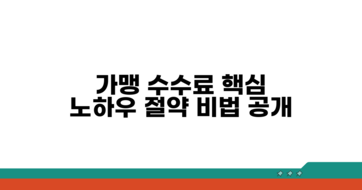 가맹 수수료 관리 노하우
