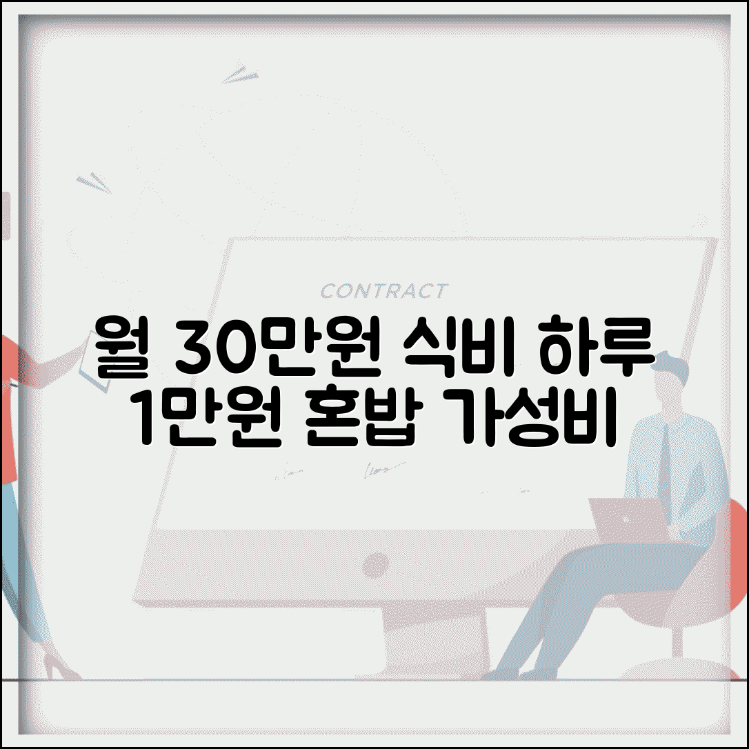 식비 1인 월평균 30만원 | 혼자 식비 하루 1만원 계산