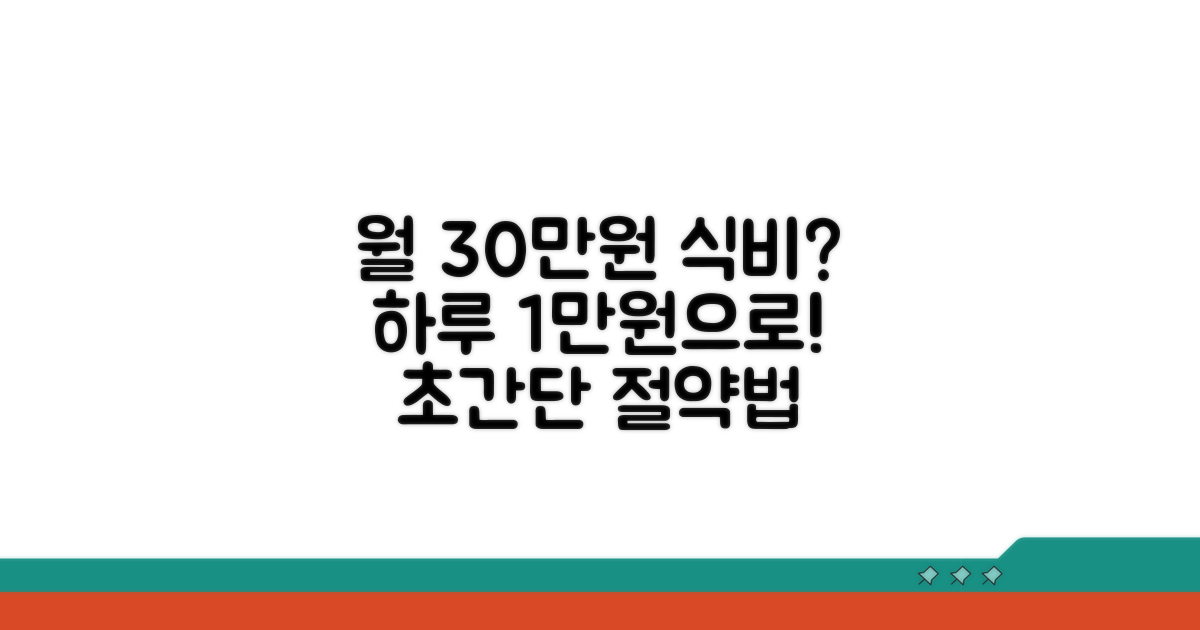 월 30만원 식비, 하루 1만원 알뜰 계산법