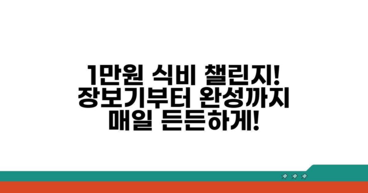 매일 식비 1만원, 장보기부터 요리까지