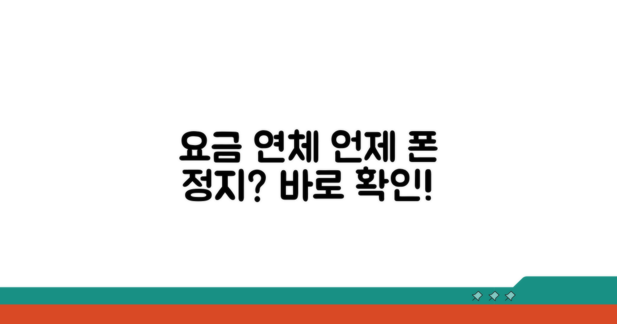 휴대폰 요금 연체, 언제 정지될까?