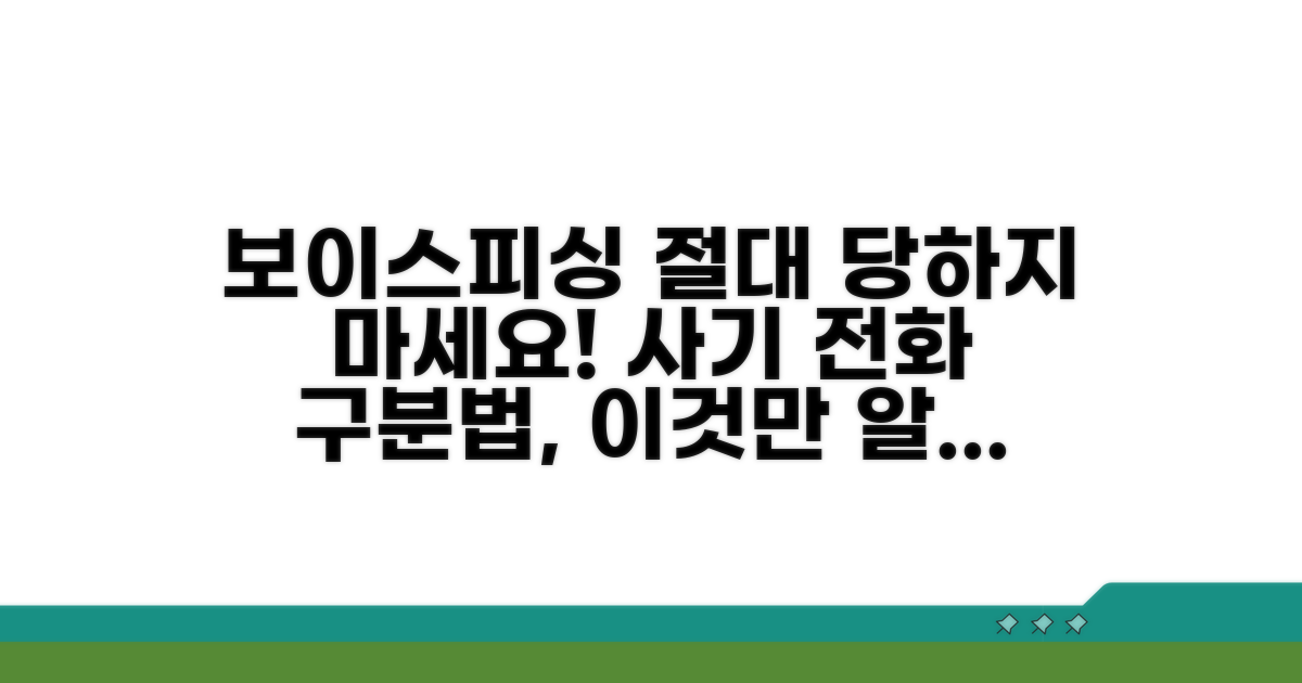 보이스피싱 전화 특징 한눈에