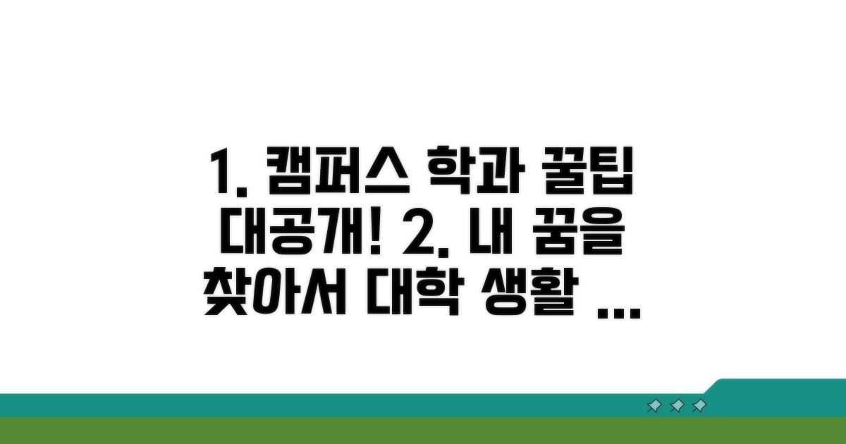 캠퍼스 라이프 & 학과 특징 비교