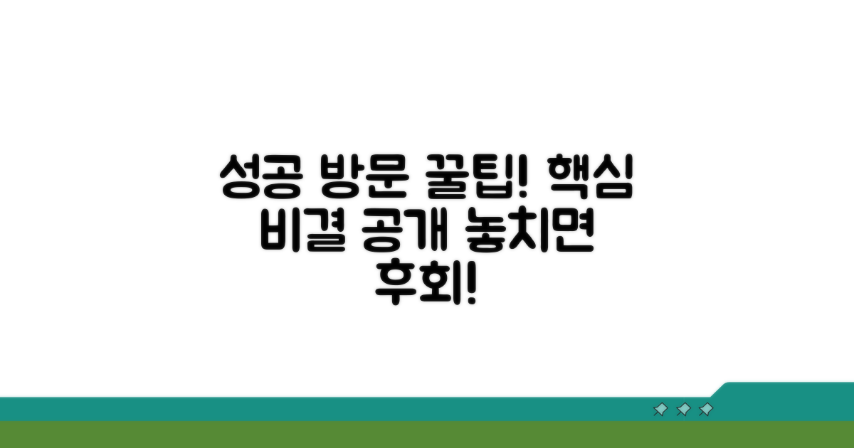 성공적인 방문을 위한 꿀팁
