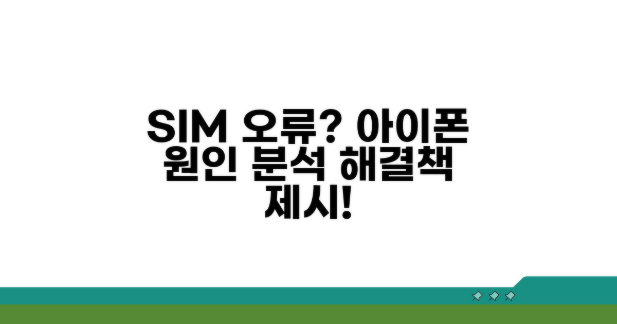 아이폰 SIM 카드 오류 원인 분석