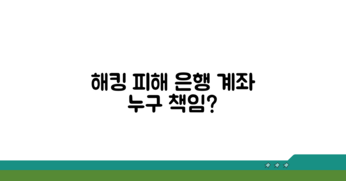 은행 계좌 해킹 피해, 책임은?