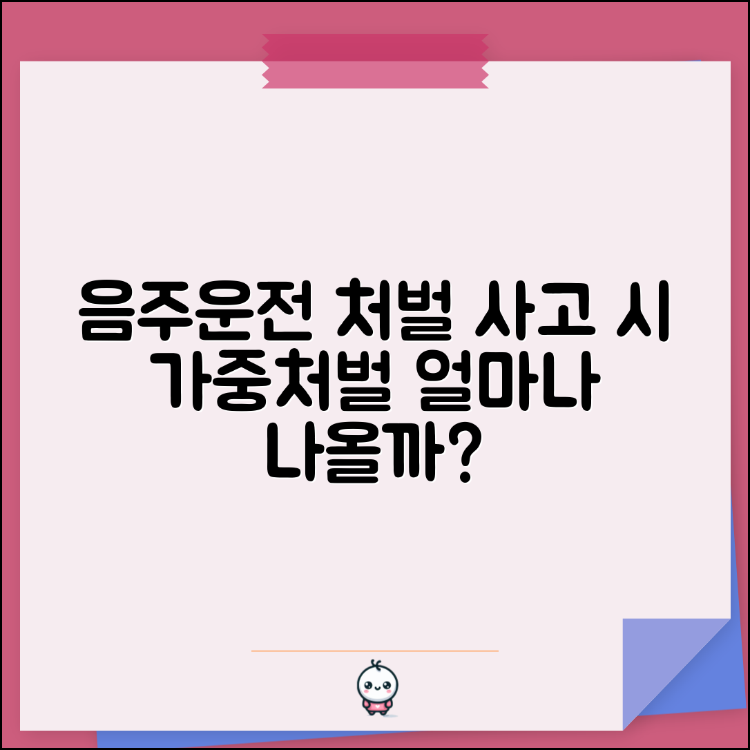음주운전 인명피해 사고 처벌기준 | 교통사고 가중처벌, 얼마나 나올까?