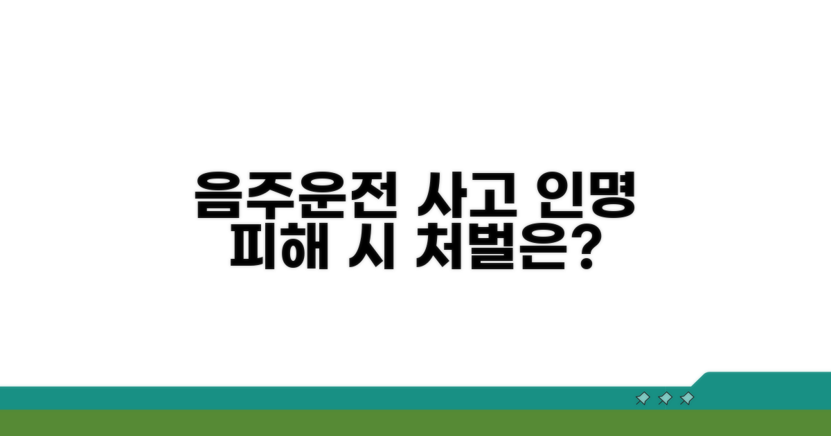 음주운전 인명피해, 처벌은 얼마나?