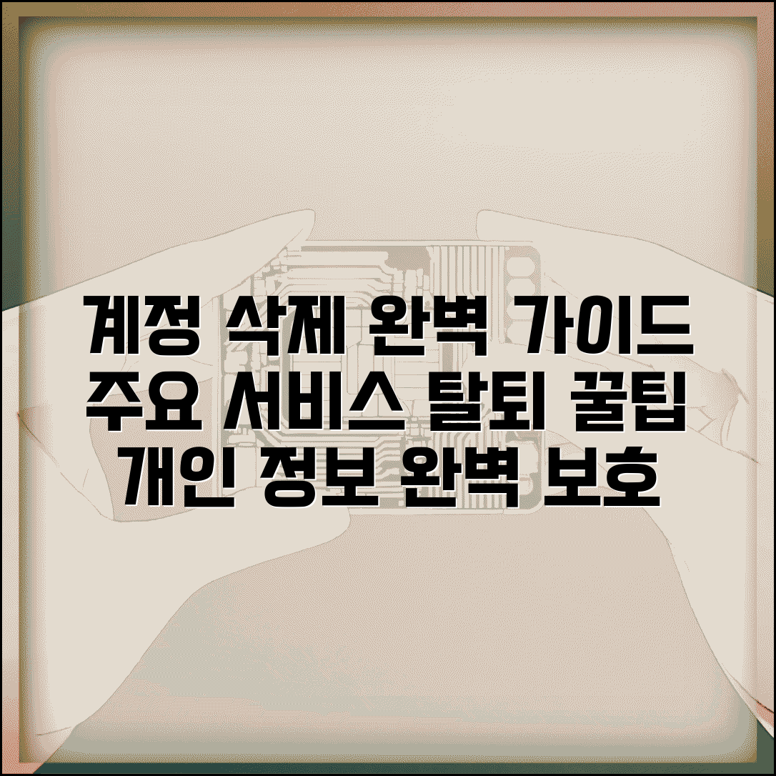 계정 삭제 방법 총정리 | 주요 서비스 탈퇴 절차, 회원 탈퇴, 개인 정보 보호 팁