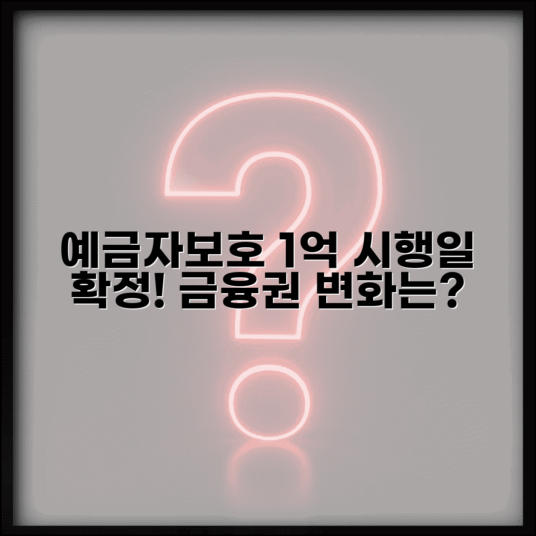 예금자보호 1억 시행일 확정 | 금융권 준비 상황 및 영향 분석 총정리