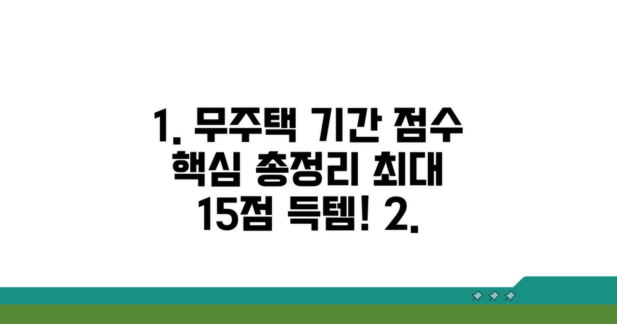 무주택 기간 점수 핵심 정리