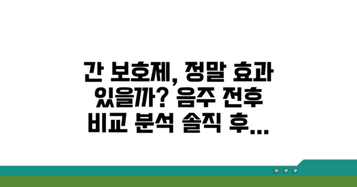 음주 전후 간 보호제 효과 비교