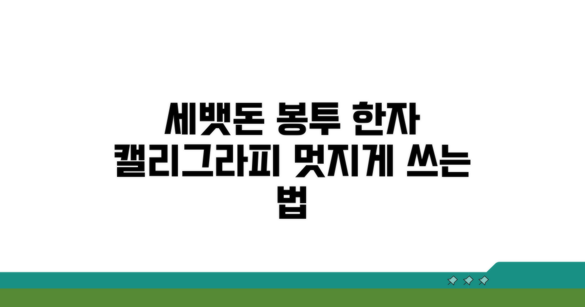 세뱃돈 봉투, 한자로 멋지게 쓰기