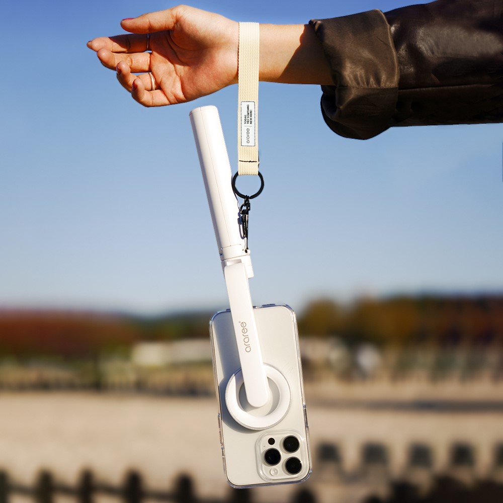 아라리 맥세이프 셀카봉 삼각대 블루투스 리모컨 맥피 포드 블랙 상세 이미지 2