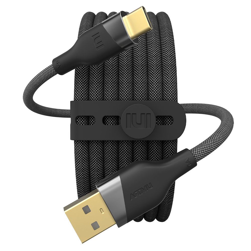 우븐 USB C타입 고속충전 케이블 블랙, 1개, 0.5m 상세 이미지 1