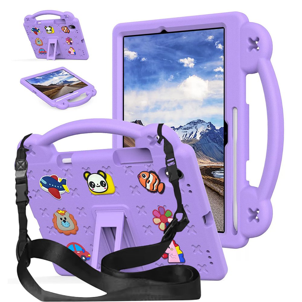 갤럭시탭 S11 케이스 범퍼 유아 키즈 에바폼 애니멀비츠 퍼플, 탭 S11 상세 이미지 1