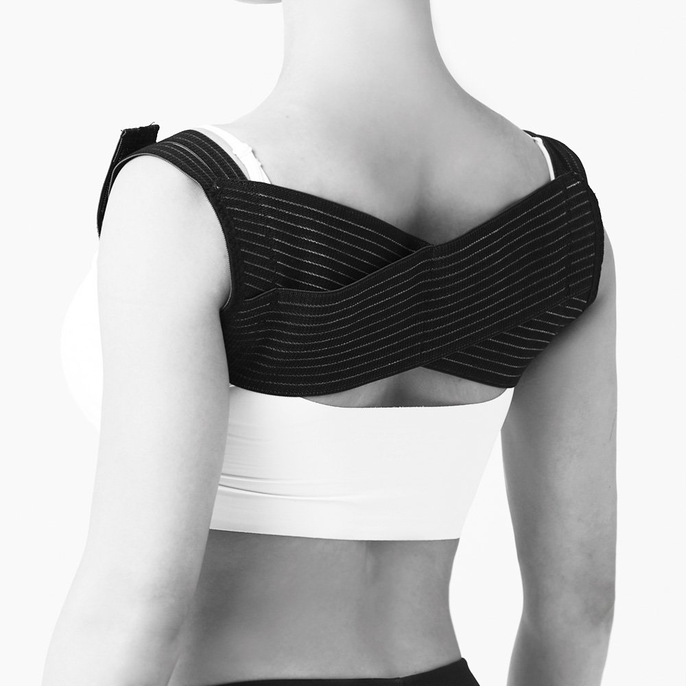 바디크루 어깨교정밴드 바른 자세 허리 목 체형 거북목 굽은 말린 등 라운드 숄더 척추 상세 이미지 1