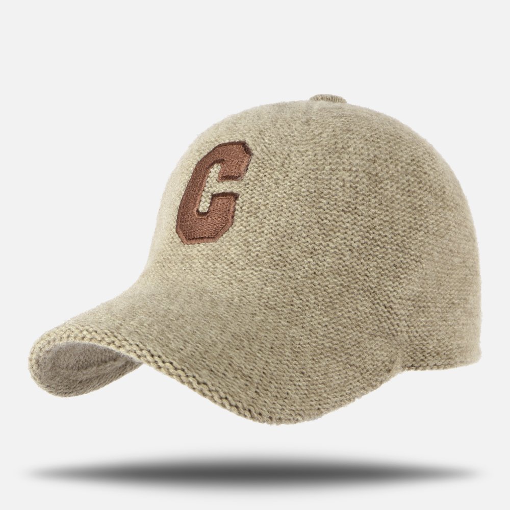 국내제작 울 니트캡 가을 겨울 C자수 포인트 볼캡 컬러 야구모자 상세 이미지 1