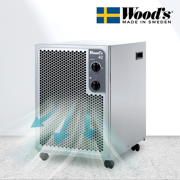 스웨덴 저온 제습기 우즈 SW42FX 다크그레이 가정용 산업용 창고용 대용량 25L 58평형 상세 이미지 2