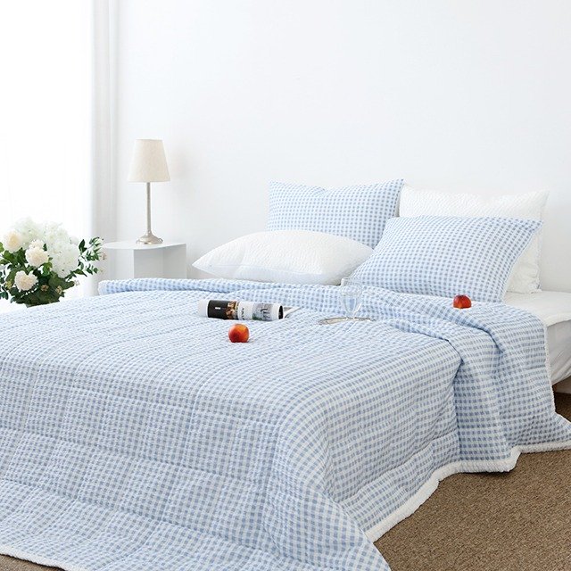 쿠르쿨 시어서커 여름 차렵이불 Q/K+베개커버 2개입 상세 이미지 1