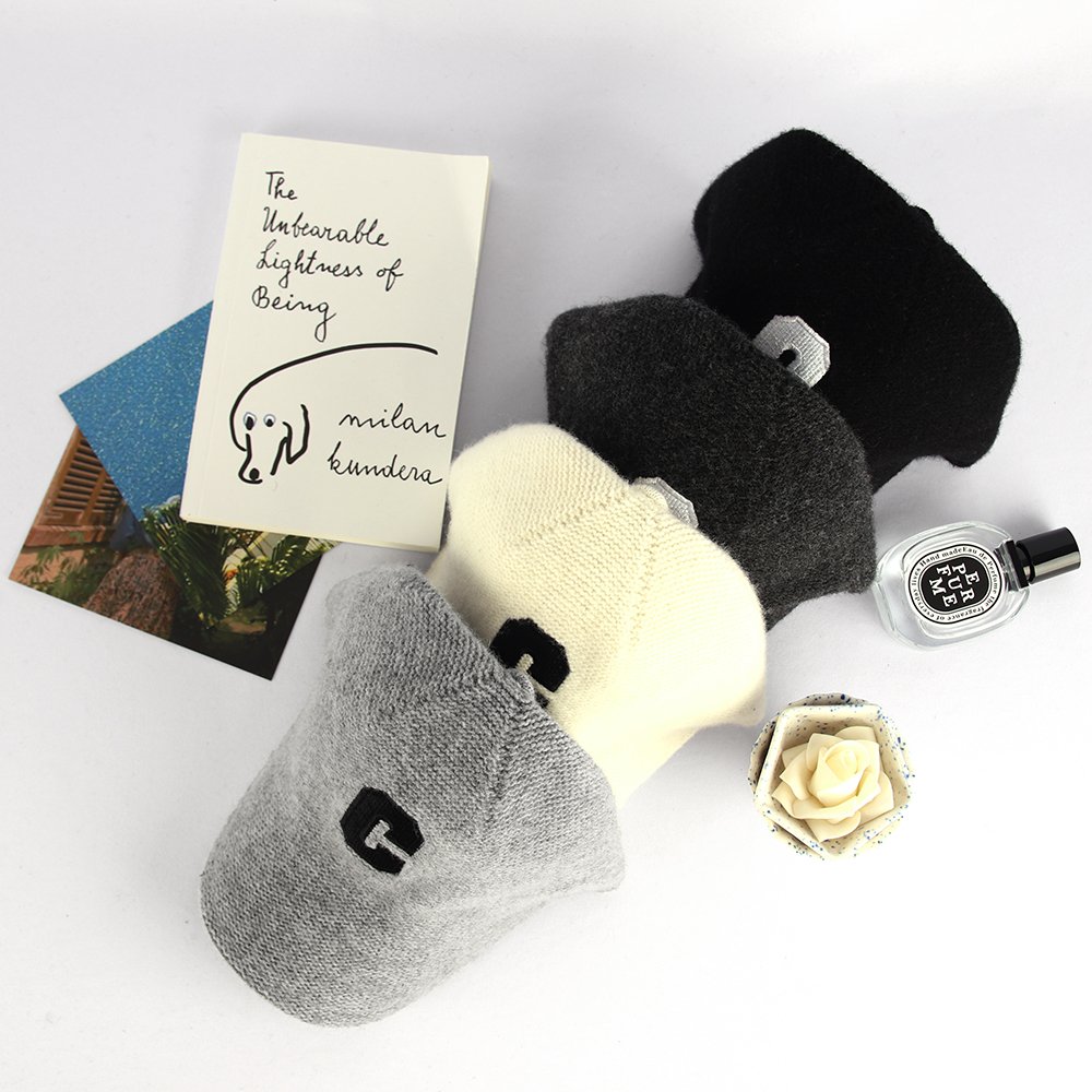 국내제작 울 니트캡 가을 겨울 C자수 포인트 볼캡 컬러 야구모자 상세 이미지 2