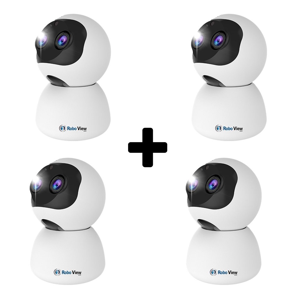 글로벌아이넷 로보뷰 4 4세트 홈 CCTV 캠 듀얼렌즈 광학줌 300만화소 상세 이미지 1