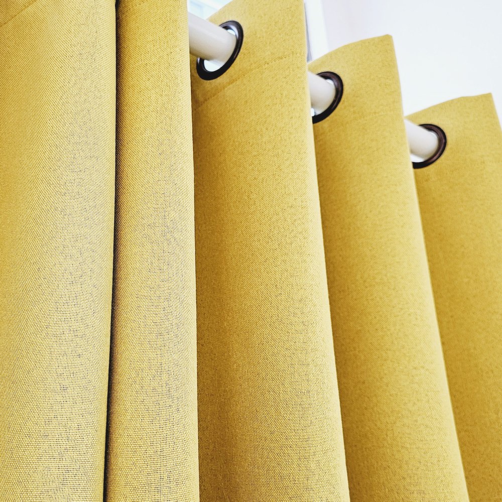 벽뚫지않는 암막커튼+힘센 압축봉 세트 버터옐로우, 450x235cm(가로225cm2장) 상세 이미지 1