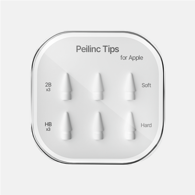 Peilinc 애플펜슬 펜촉 1세대 2세대 호환 2B HB 총 6개입 상세 이미지 1