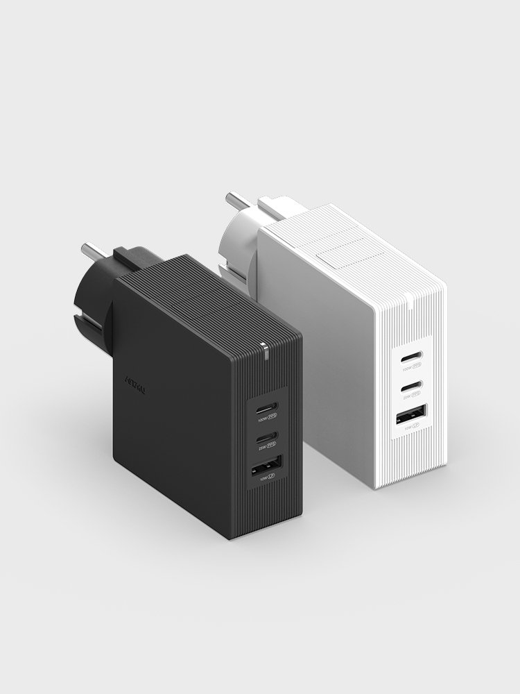 USB PD 100W 여행용 접지 멀티 초고속충전기 GT110 화이트 상세 이미지 2