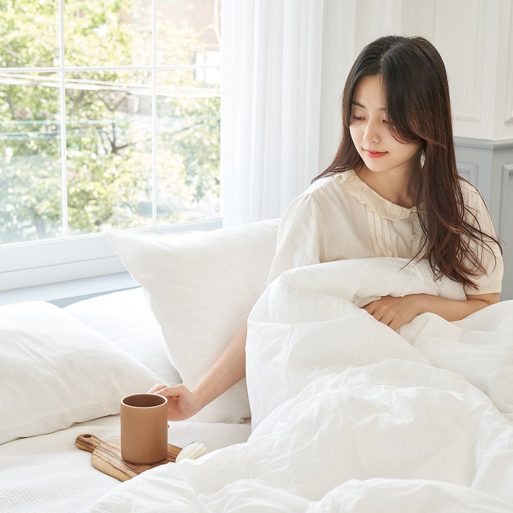 슬립스파 오가닉 순면 60수 먼지없는 사계절 피그먼트 구름 차렵이불 세트 상세 이미지 1